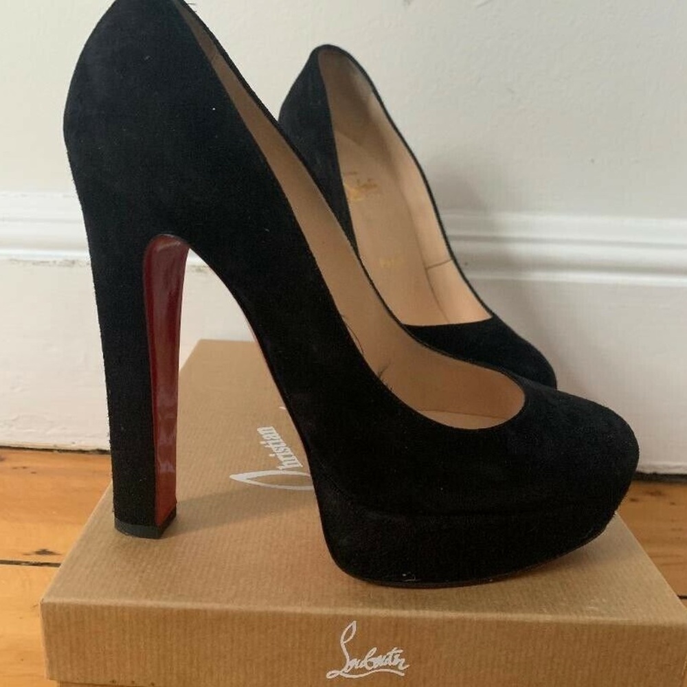 Christian Louboutin Bibi Suede Size 37.5 Black